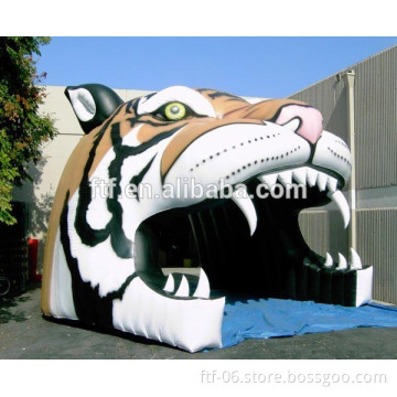 Customized Advertised Inflatable Tiger Helmet For Sport Game